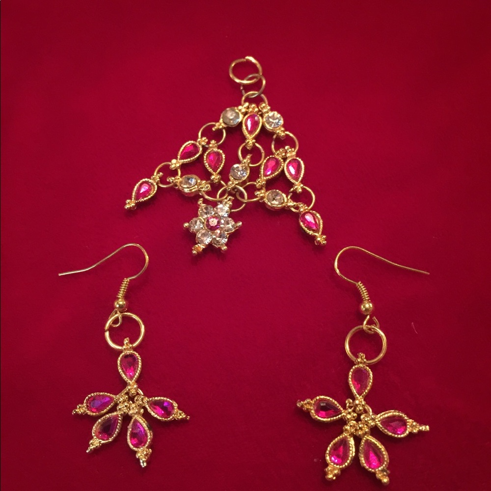 Pendant earrings set